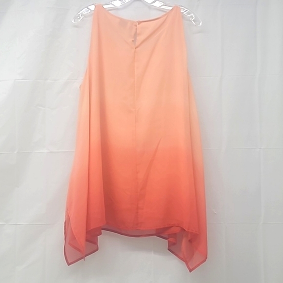 Poncho Swimwear Cover-Up Salmon Peach Ombre Resortwear Cruise Coastal Beach Pool - Picture 8 of 8